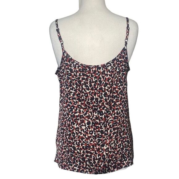 Sanctuary Womens Size XL Animal Print Satin Cami Tank Top Burgundy Cream Black - Picture 6 of 9